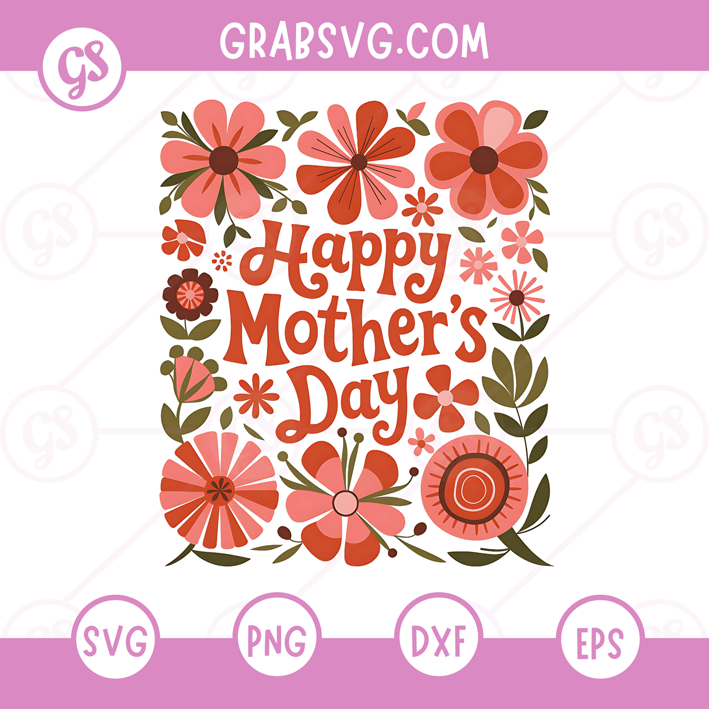 Happy Mother's Free SVG Cut File – Mom Cute Love Design art