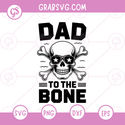 Dad To The Bone SVG Free | Cool Skull Design for Cricut & Silhouette