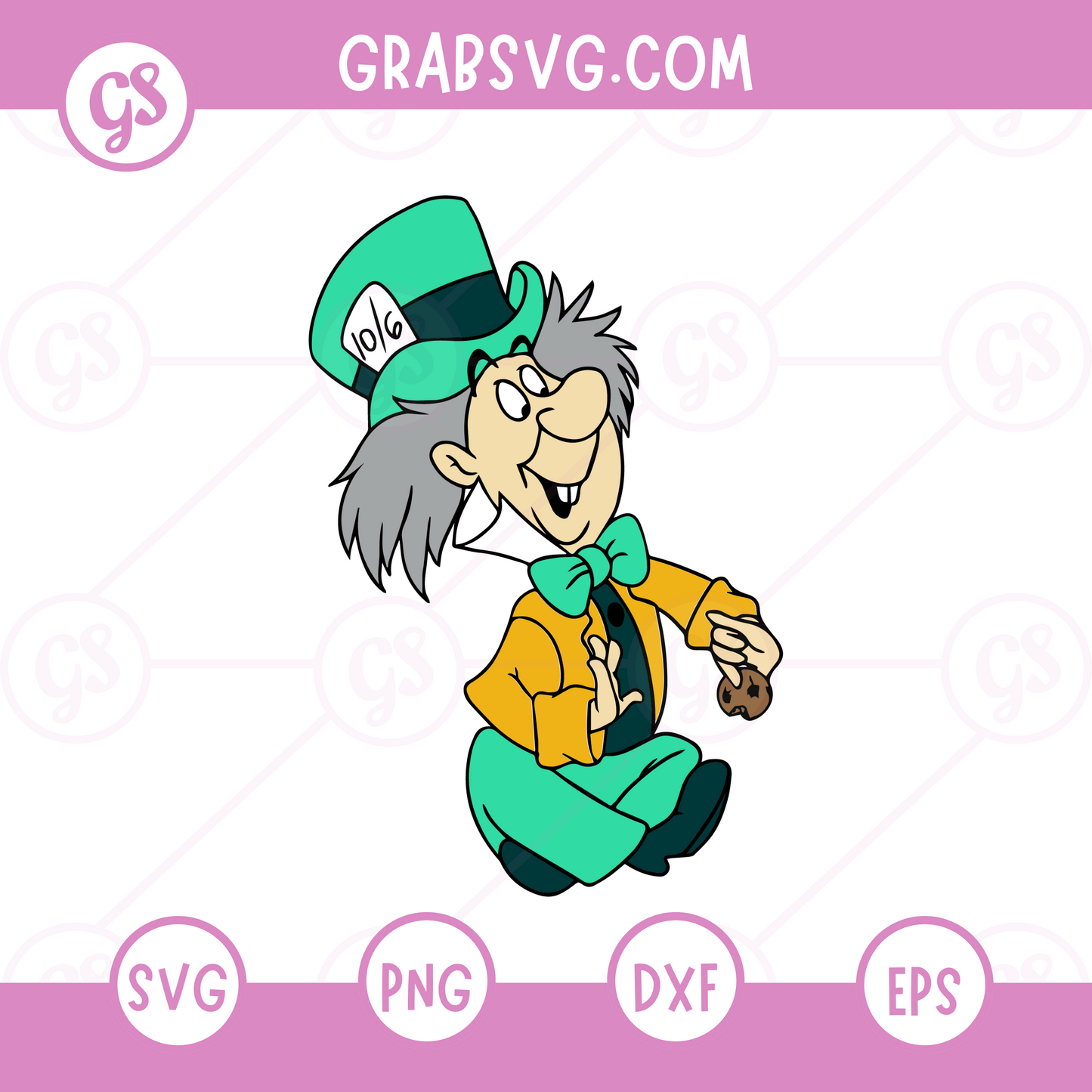 Mad Hatter Character SVG Free | Wonderland Tea Party Hat Design for Cricut & Silhouette