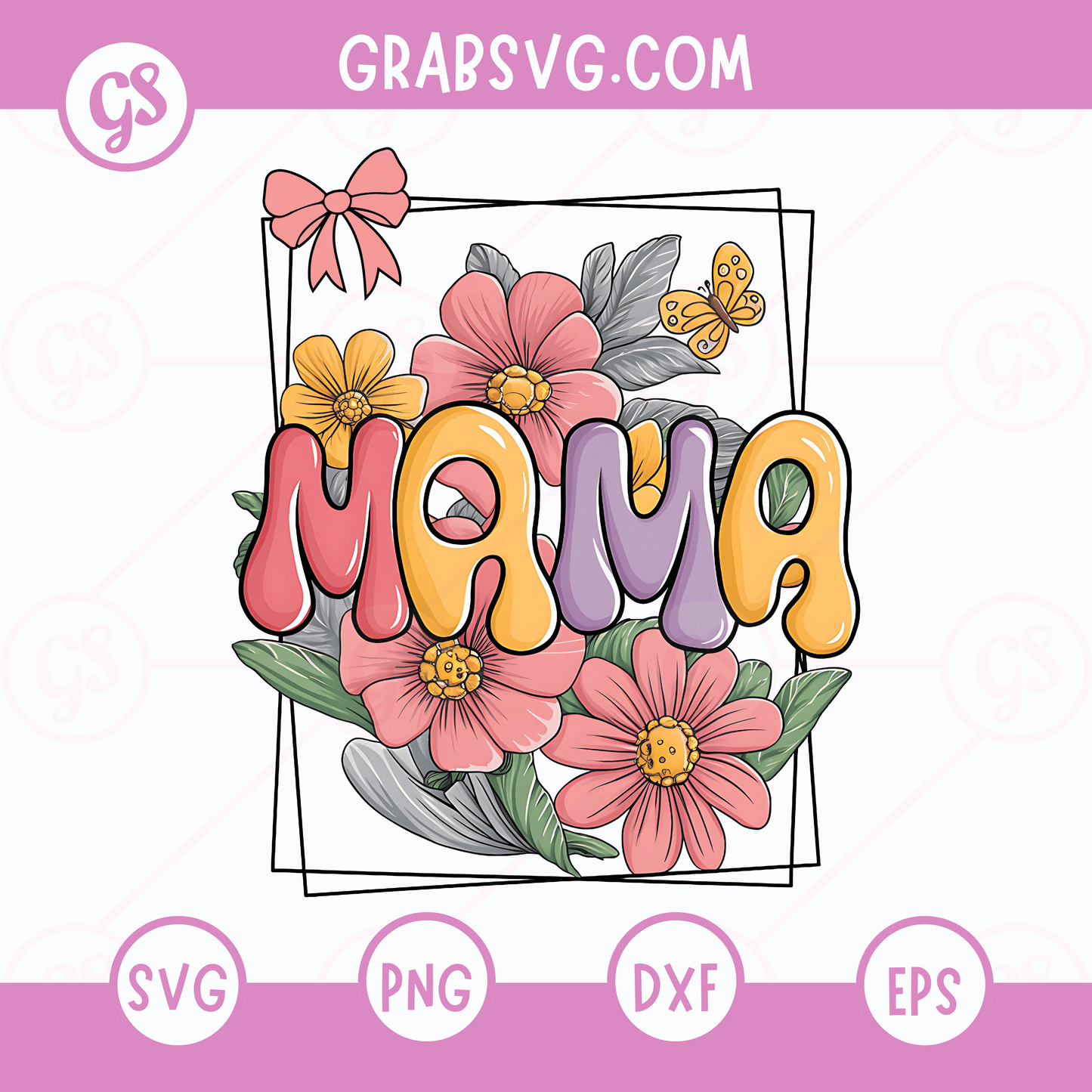 Free Mama SVG Cut File – Mama Cute Love Design