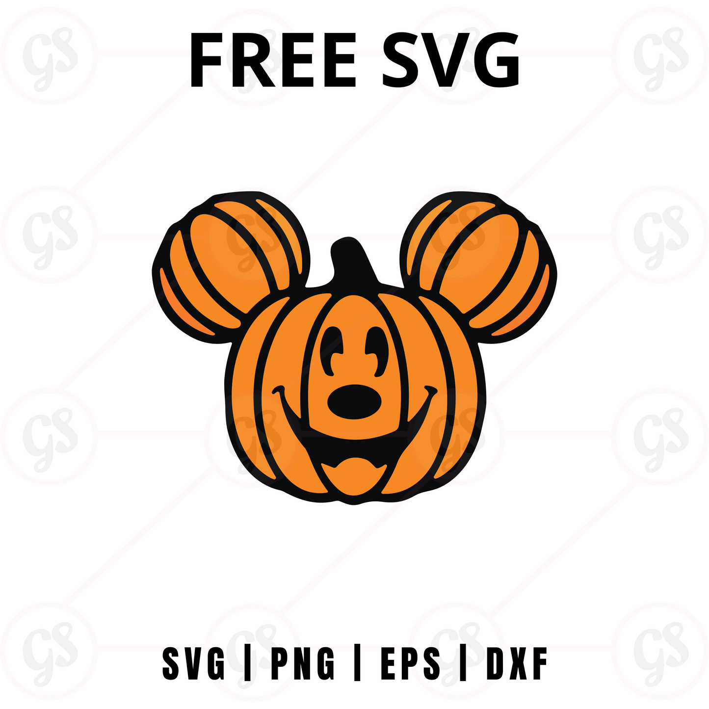 Halloween Pumpkin Face Mouse SVG Free | Smiling Jack O’Lantern Design for Cricut & Silhouette