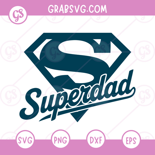 Super Dad SVG Free | Superman Inspired Logo Design for Cricut & Silhouette