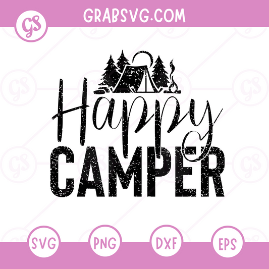 Happy camper Free SVG Files & PNG
