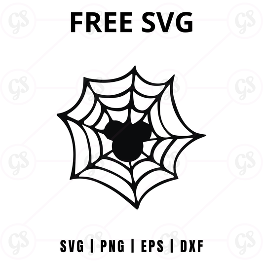 Halloween Spider Web SVG Free | Spooky Web Mouse Design for Cricut & Silhouette