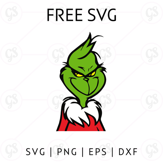 Grinch Head SVG Free | Classic Grinch Expression for Cricut & Silhouette