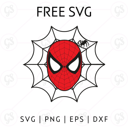 Spiderman Web SVG Free | Mask in Spider Web Frame Design for Cricut & Silhouette