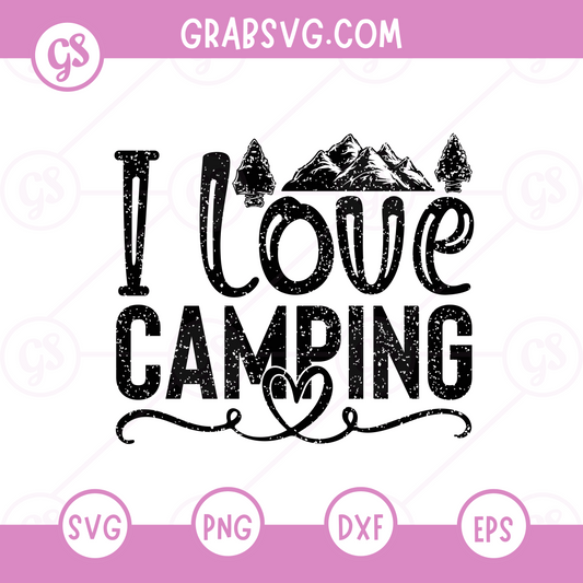 I love camping Free SVG Files & PNG