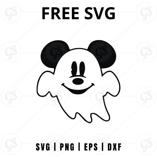 Halloween Ghost Mouse SVG Free | Spooky White Ghost Design for Cricut & Silhouette