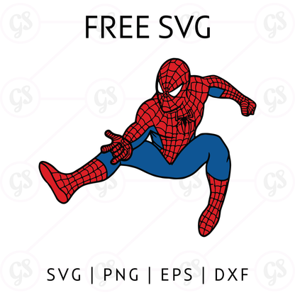 Spiderman Shooting SVG Free | Web Shooting Action Pose for Cricut & Silhouette