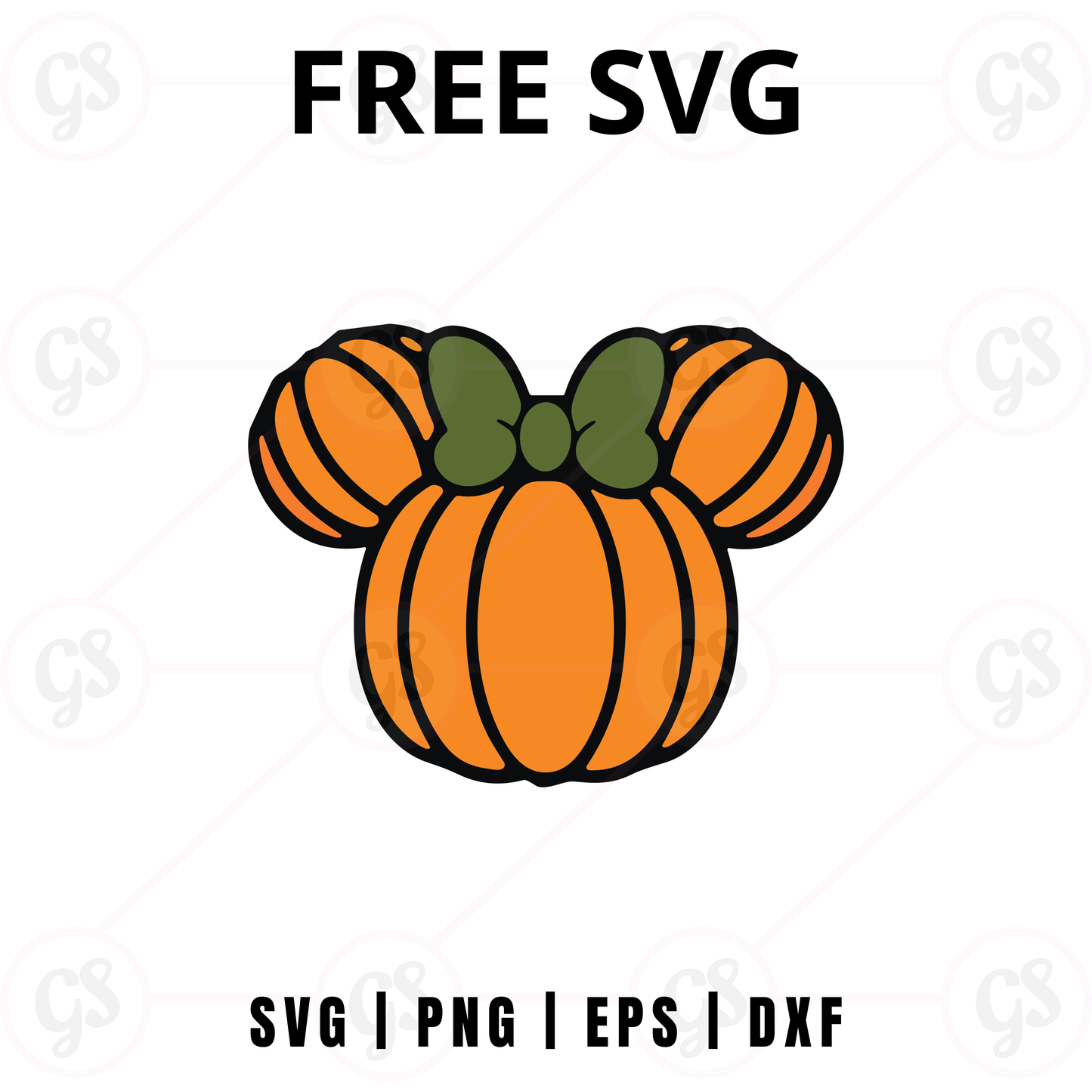 Halloween Pumpkin Stem Mouse SVG Free | Fall Harvest Pumpkin Design for Cricut & Silhouette