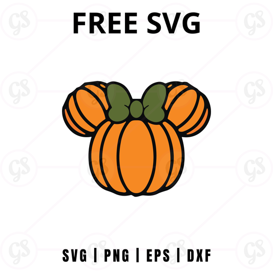Halloween Pumpkin Stem Mouse SVG Free | Fall Harvest Pumpkin Design for Cricut & Silhouette