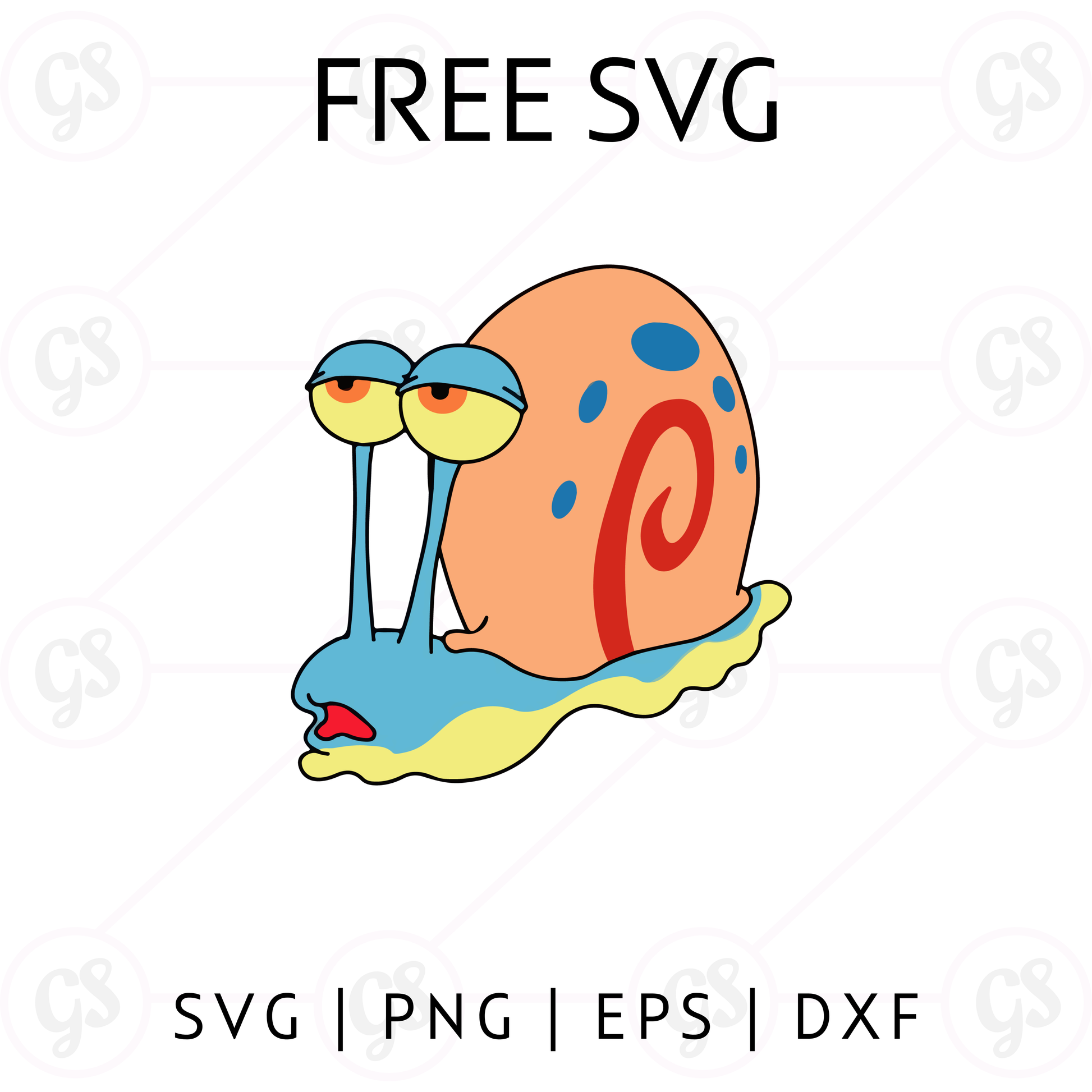 Sleepy Gary SVG Free | Cute Sponge Cartoon Cut File for Cricut & Silhouette