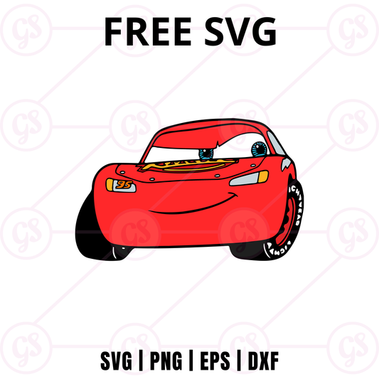 Cars SVG Free | Classic Red Race Car Design for Cricut & Silhouette