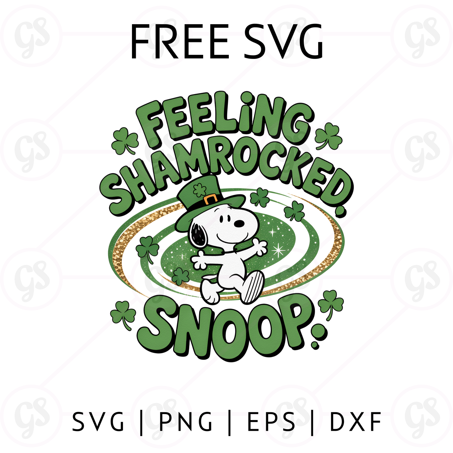 Feeling Shamrocked SVG Free | Funny Snoopy St Patrick’s Day Quote for Cricut & Silhouette