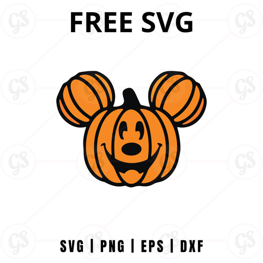 Halloween Pumpkin Face Mouse SVG Free | Smiling Jack O’Lantern Design for Cricut & Silhouette