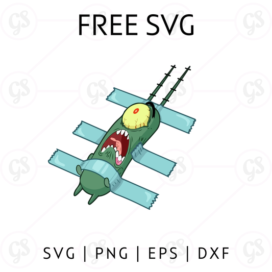 Plankton Meme SVG Free | Funny Sponge Cartoon Cut File for Cricut & Silhouette