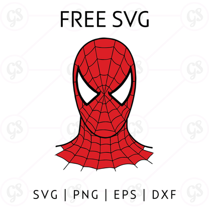 Spiderman Bust SVG Free | Superhero Face Mask Design for Cricut & Silhouette