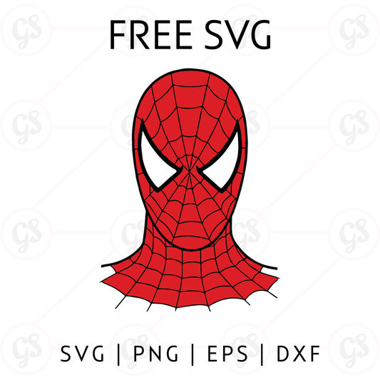 Spiderman Bust SVG Free | Superhero Face Mask Design for Cricut & Silhouette