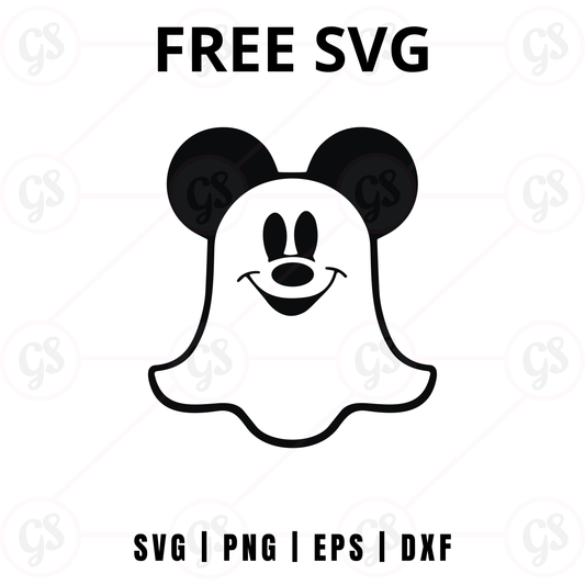 Halloween Boo Ghost SVG Free | Cute Haunting Mouse Design for Cricut & Silhouette