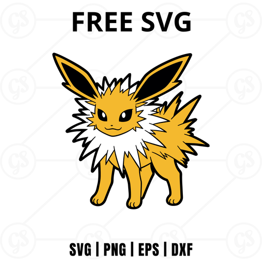 Jolteon SVG Free | Pokemon Electric Character Cut File for Cricut & Silhouette
