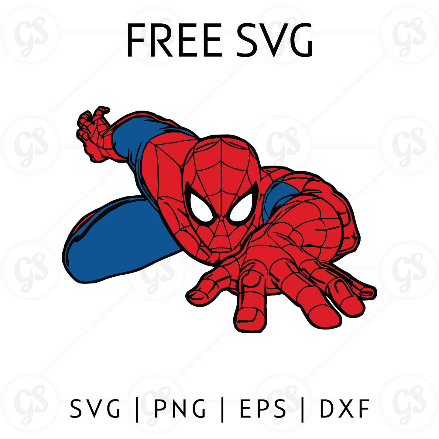 Spiderman Crawl SVG Free | Action Crawling Pose Cut File for Cricut & Silhouette