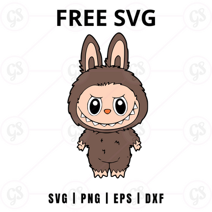 Brown Bunny Character SVG Free | Full-Body Chocolate Costume SVG for Cricut & Silhouette