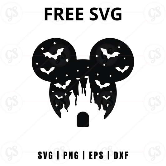 Halloween Dripping Mouse SVG Free | Creepy Black Ink Design for Cricut & Silhouette