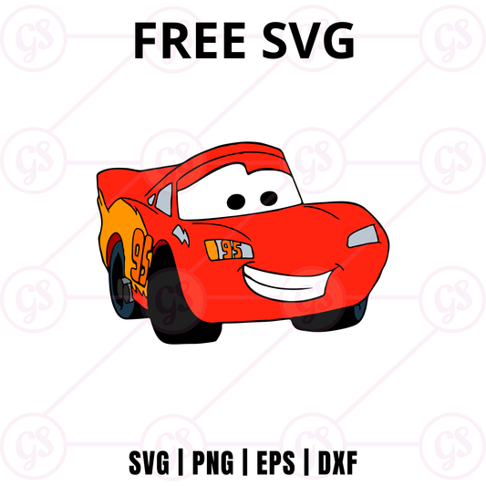 Cars SVG Free | Smiling Race Car Cut File for Cricut & Silhouette