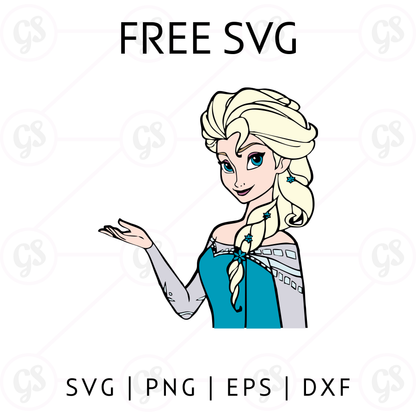 Elsa SVG Free | Elegant Princess Character SVG for Cricut & Silhouette