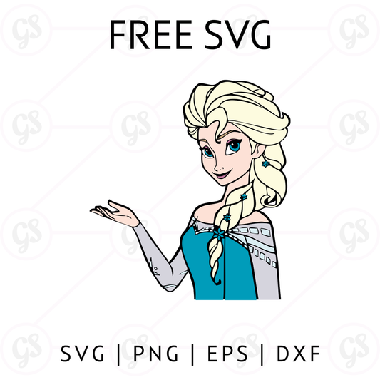 Elsa SVG Free | Elegant Princess Character SVG for Cricut & Silhouette