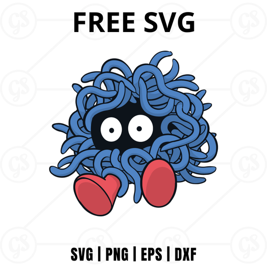Tangela SVG Free | Pokemon Vine Character Cut File for Cricut & Silhouette