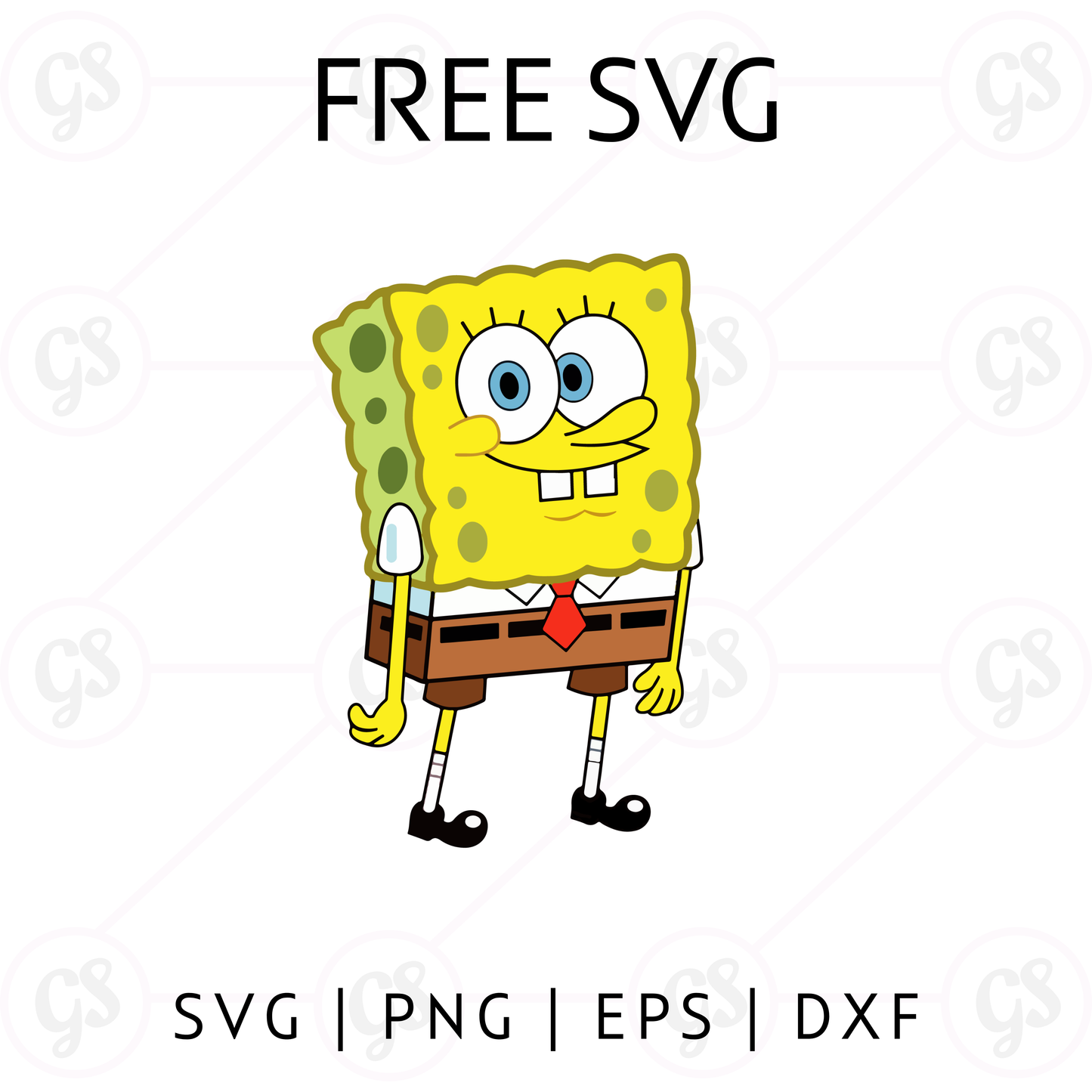 Cute SpongeBob SVG Free | Funny Cartoon Cut File for Cricut & Silhouette