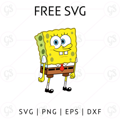 Cute SpongeBob SVG Free | Funny Cartoon Cut File for Cricut & Silhouette