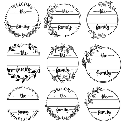 70+ Family Monogram SVG Bundle Monogram Frames for Cricut & Silhouette