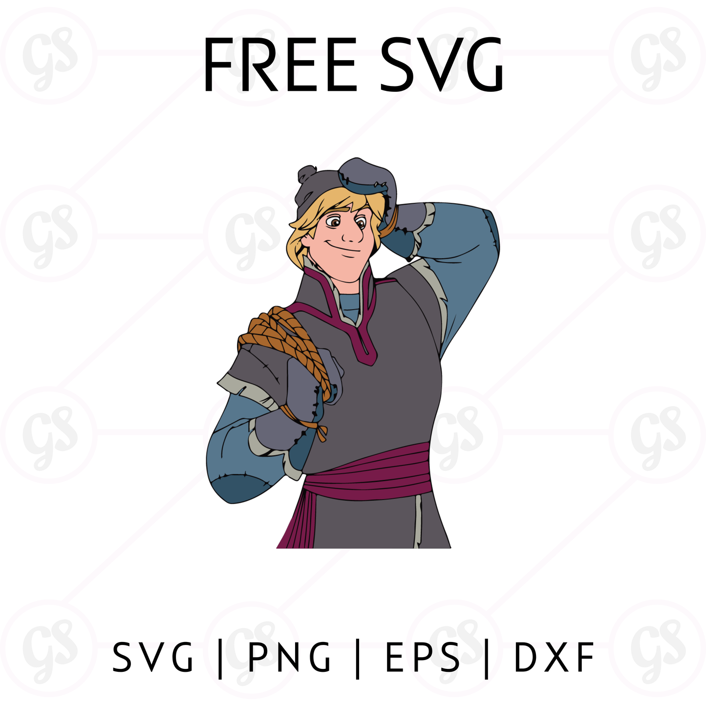Kristoff SVG Free | Frozen Character Cut File for Cricut & Silhouette