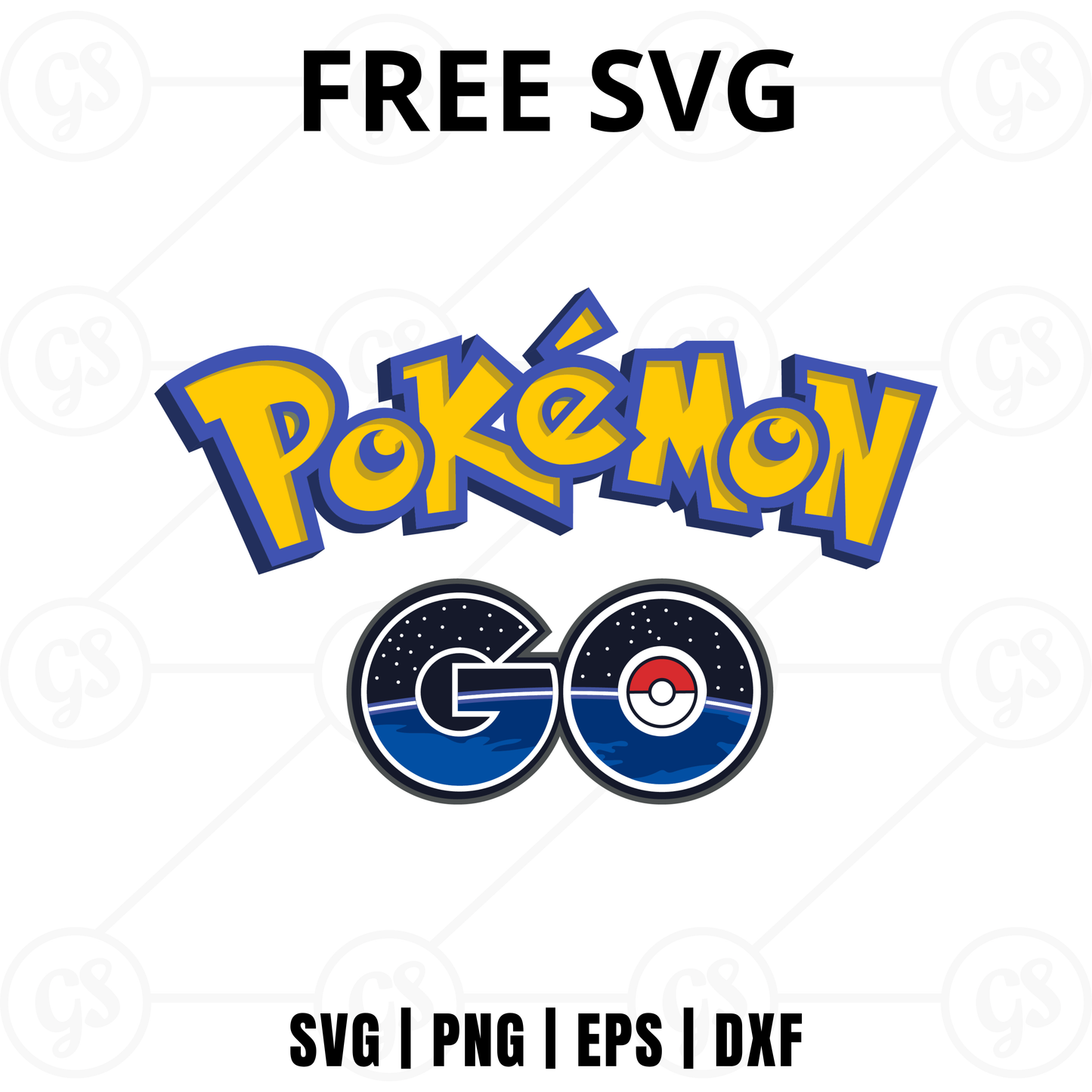 Pokemon Go Logo SVG Free | Pokemon Gaming Design for Cricut & Silhouette