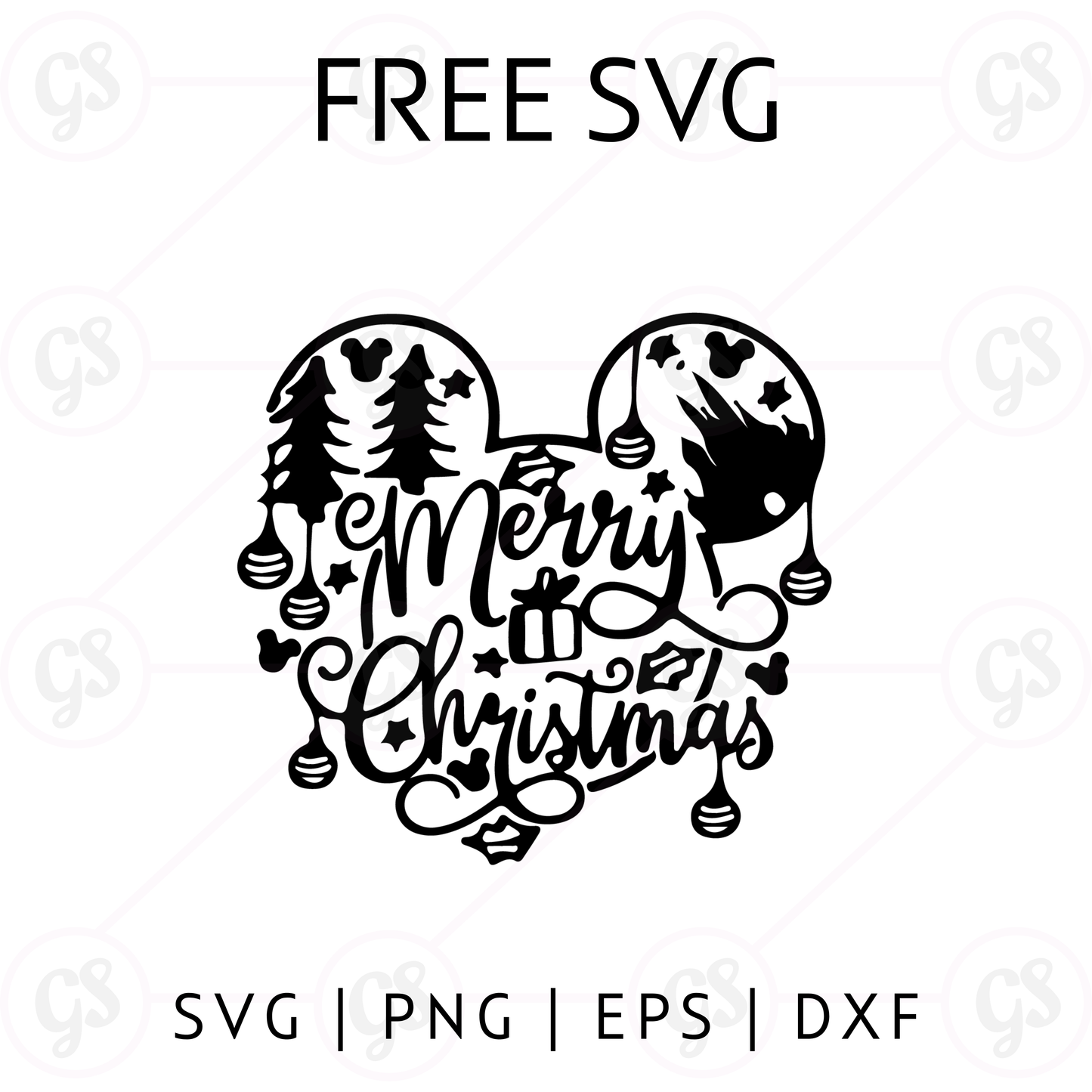 Minnie Merry Christmas SVG Free | Cute Christmas SVG for Cricut & Silhouette