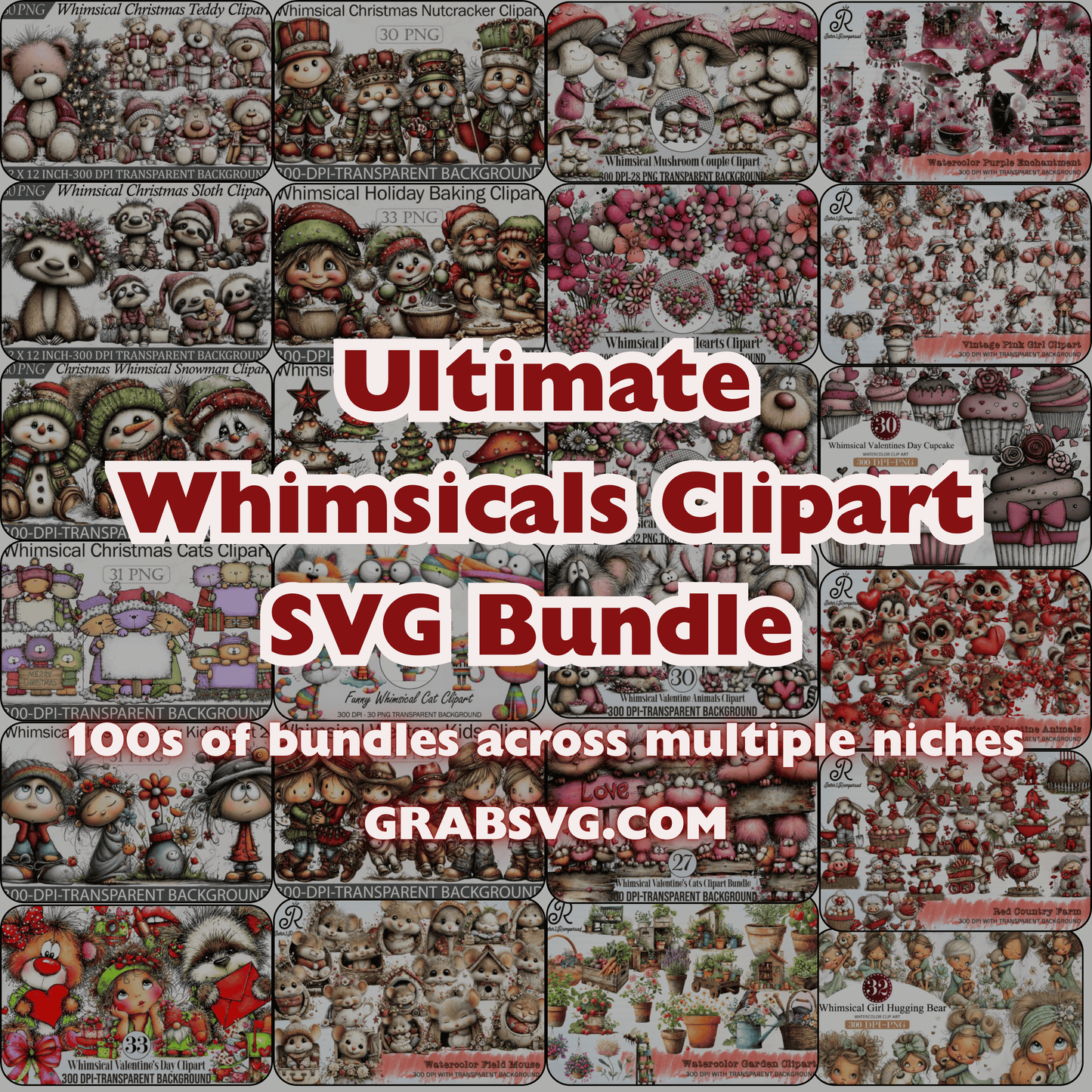 Ultimate Whimsicals Clipart SVG Bundle | Cute, Quirky & Seasonal Designs | Daily Updates