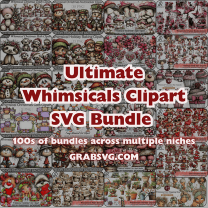 Ultimate Whimsicals Clipart SVG Bundle | Cute, Quirky & Seasonal Designs | Daily Updates