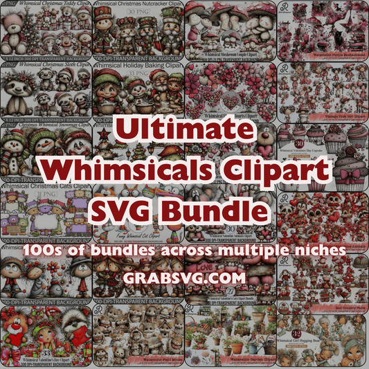 Ultimate Whimsicals Clipart SVG Bundle | Cute, Quirky & Seasonal Designs | Daily Updates