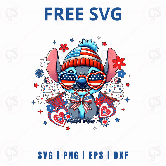 Stitch Fireworks SVG Free | Fun Party Design for Cricut & Silhouette