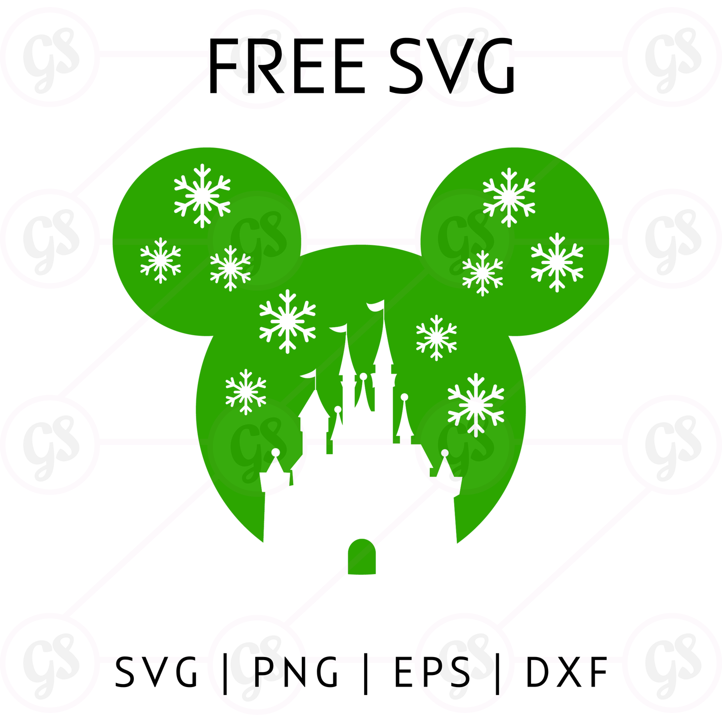 Green Castle Mickey SVG Free | Magical Disney Christmas SVG
