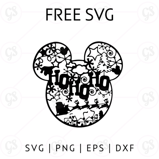 Ho Ho Ho Disney SVG Free | Fun Christmas Design for Cricut & Silhouette