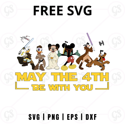 May the 4th Be With You SVG Free | Star Wars Inspired Design for Cricut & Silhouette