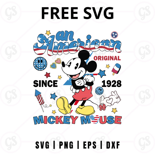 Mickey Since 1928 SVG Free | Classic Vintage Mickey Design for Cricut & Silhouette