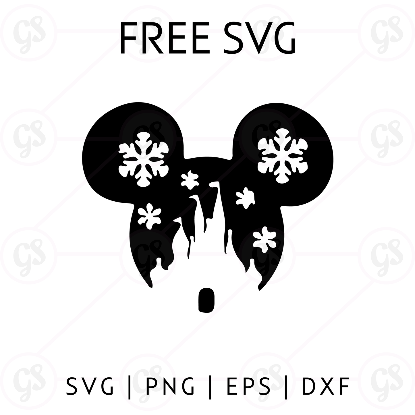 Mickey Snowflake Castle SVG Free | Christmas Cut File for Cricut & Silhouette