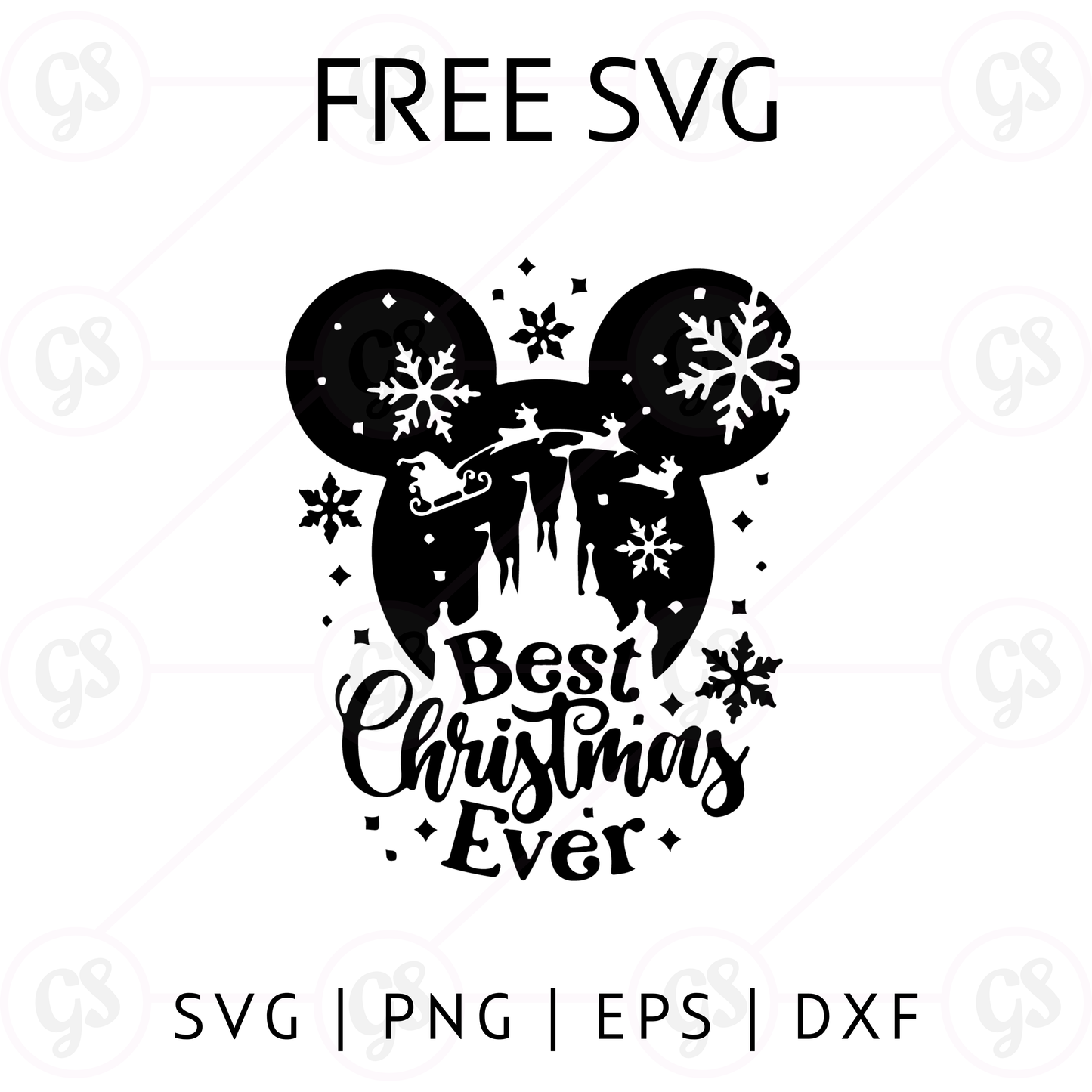 Best Christmas Ever SVG Free | Disney Holiday Cut File for Cricut & Silhouette