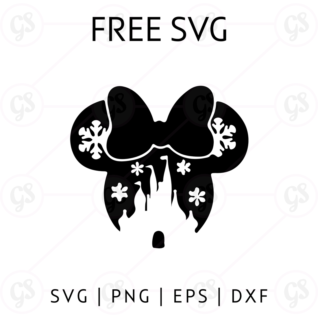 Minnie Snowflake Castle SVG Free Festive Holiday SVG for Cricut Si