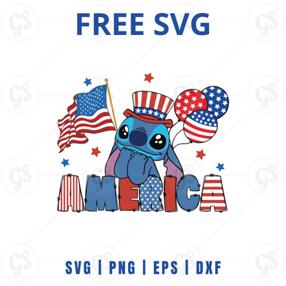 Stitch Hat SVG Free | Patriotic Hat Design for Cricut & Silhouette