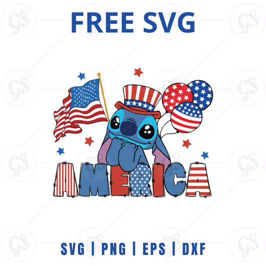 Stitch Hat SVG Free | Patriotic Hat Design for Cricut & Silhouette
